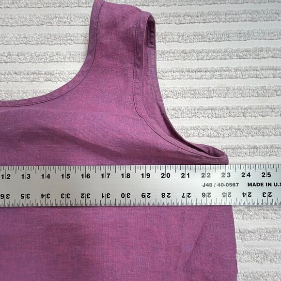 Nino Wong Womens Tank Top & Pants Outfit Set Purple Lagenlook Canvas Lightweight - Picture 4 of 15